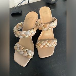 Braided heel sandals